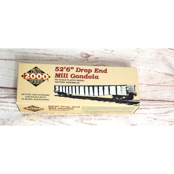 Proto 2000 Series HO Scale Factory Assembled 52’ 6” Drop End Mill Gondola Train - Picture 15 of 15